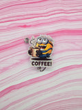 Badge reel coffee minion