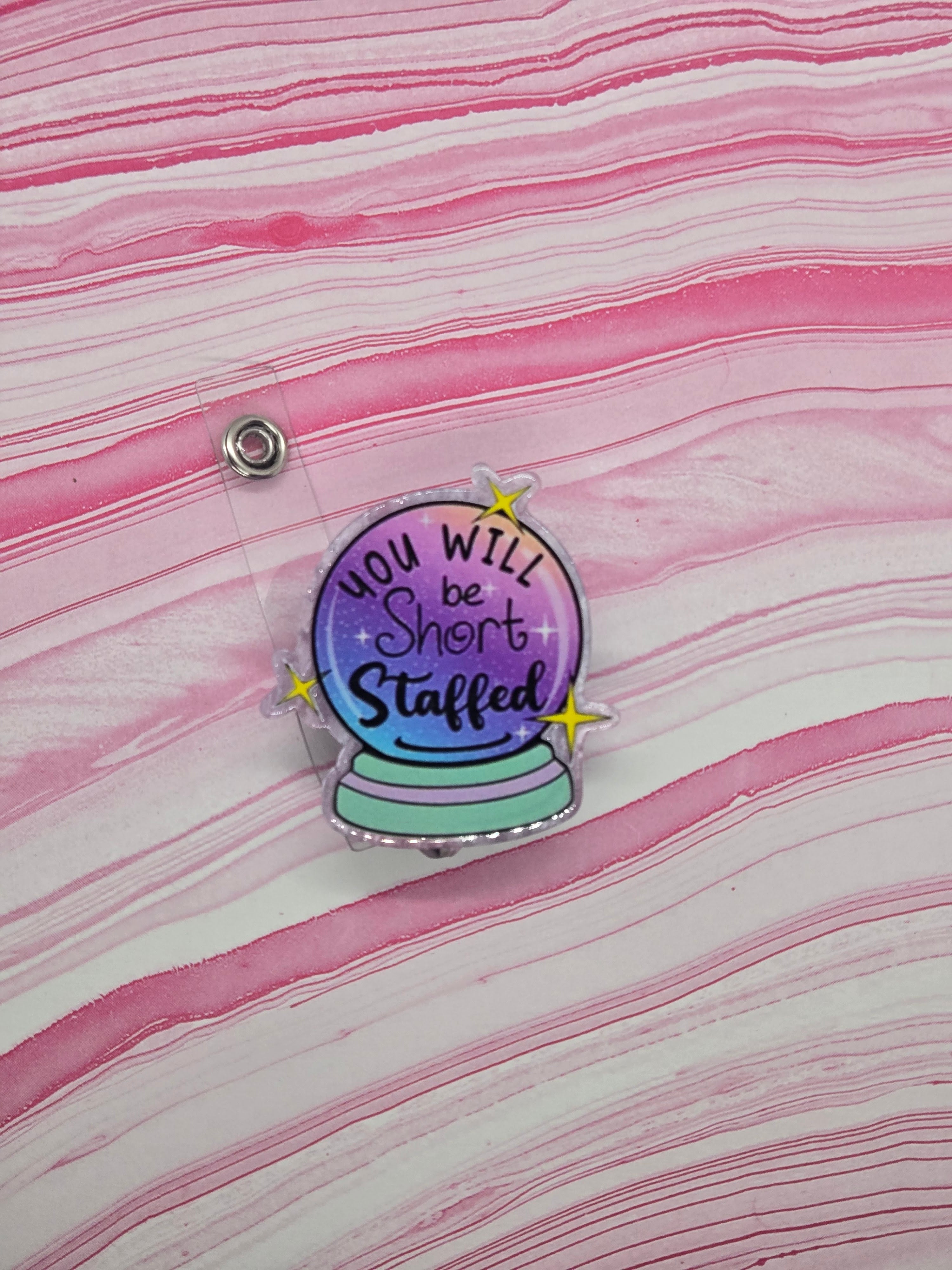 Badge reel Crystal ball